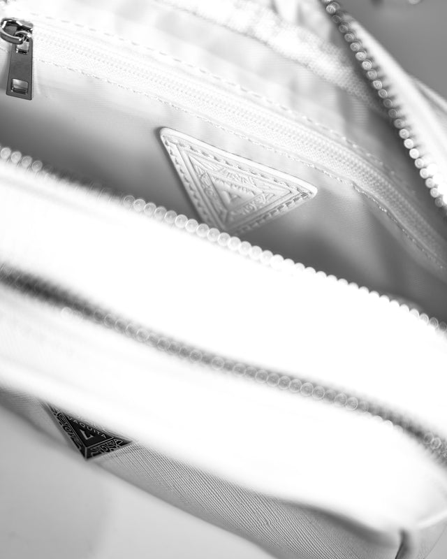 Crossbody Bag & Earphone Case - White