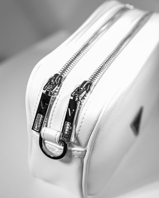 Crossbody Bag & Earphone Case - White