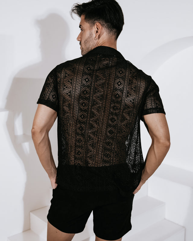 Kalon Lace Shirt - Black