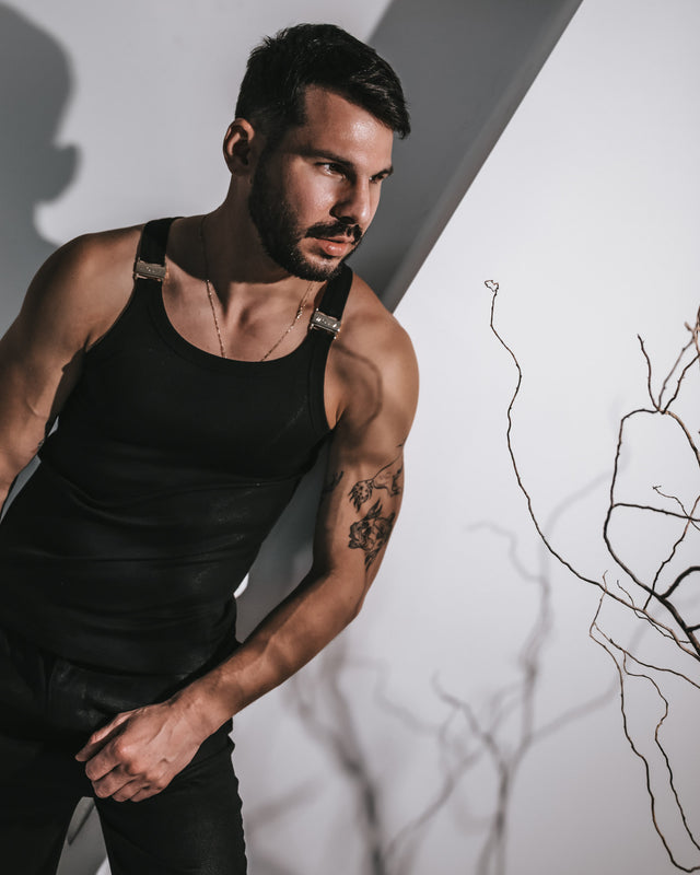 Ryker Ribbed Tank - Onyx