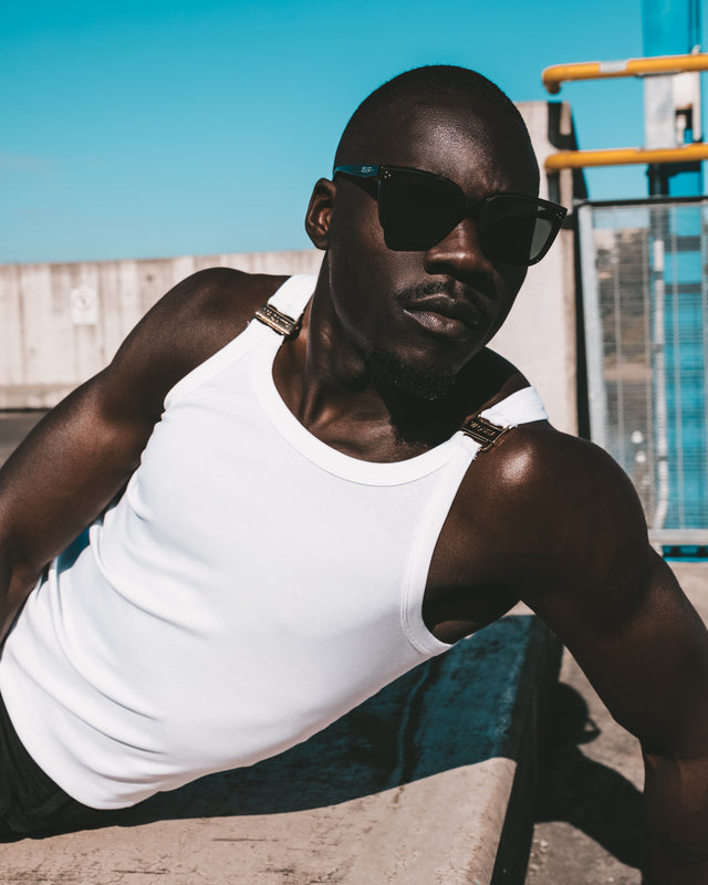 Ryker Ribbed Tank - White