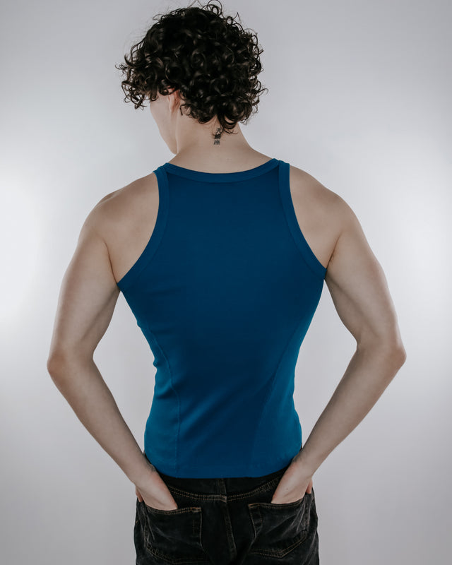Ryker Ribbed Tank - Sapphire