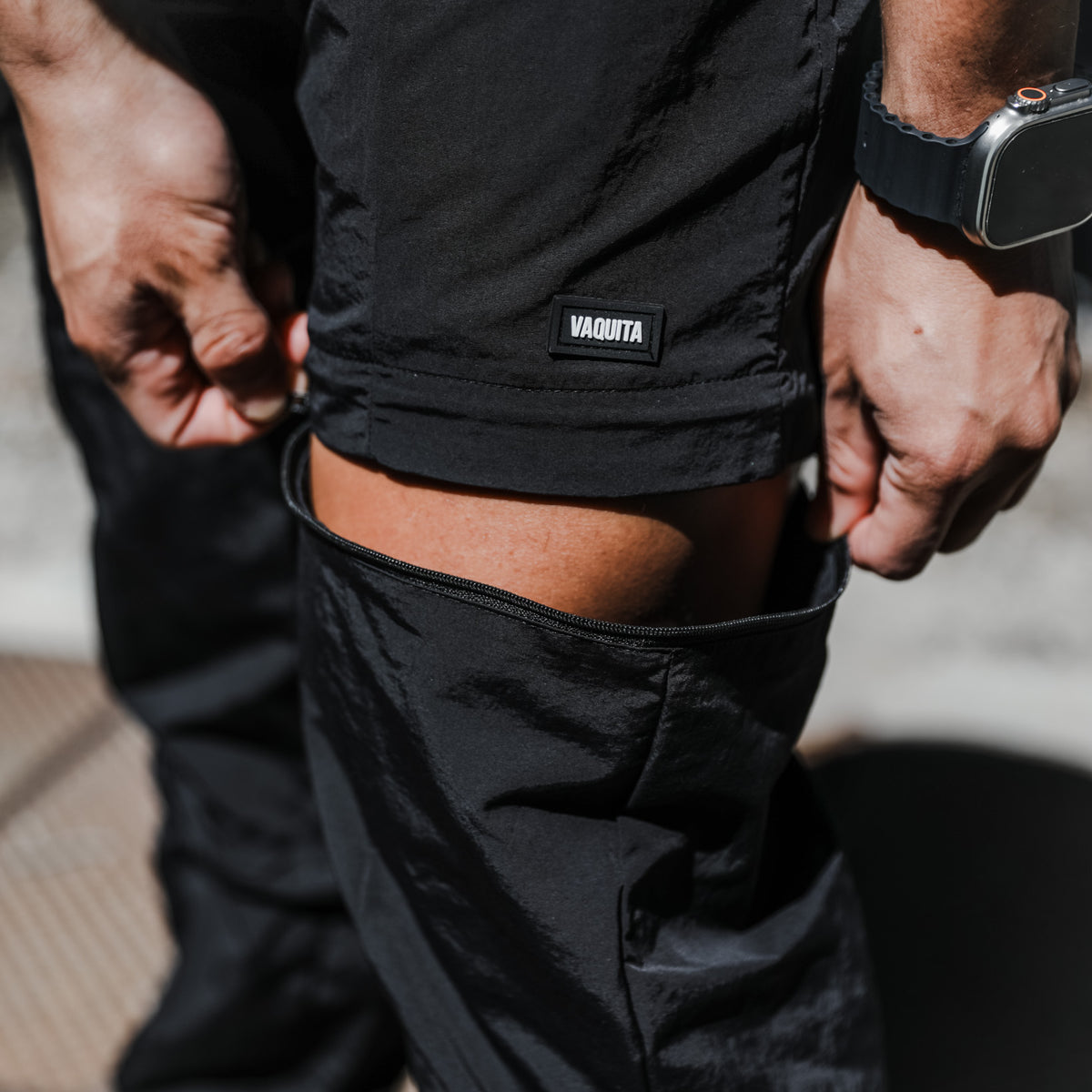 Tiered Parachute Cargo Pants - Black – Vaquita The Label