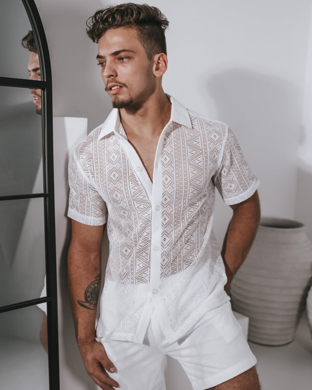 Kalon Lace Shirt - White