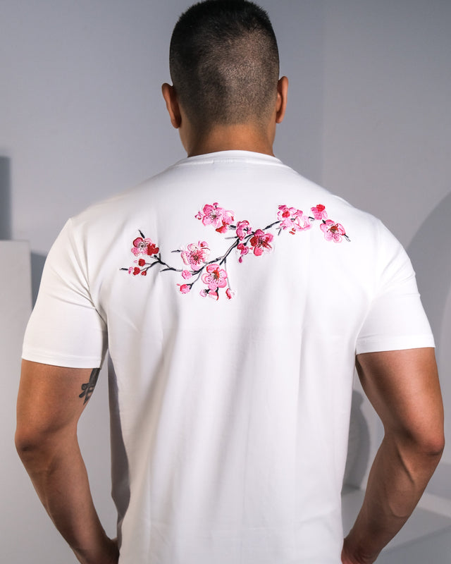Embroidered Sakura Legacy T-shirt - White