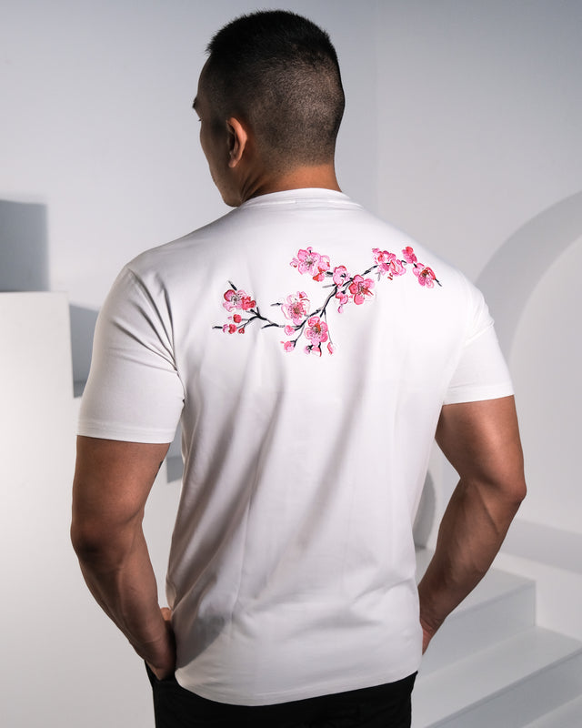 Embroidered Sakura Legacy T-shirt - White