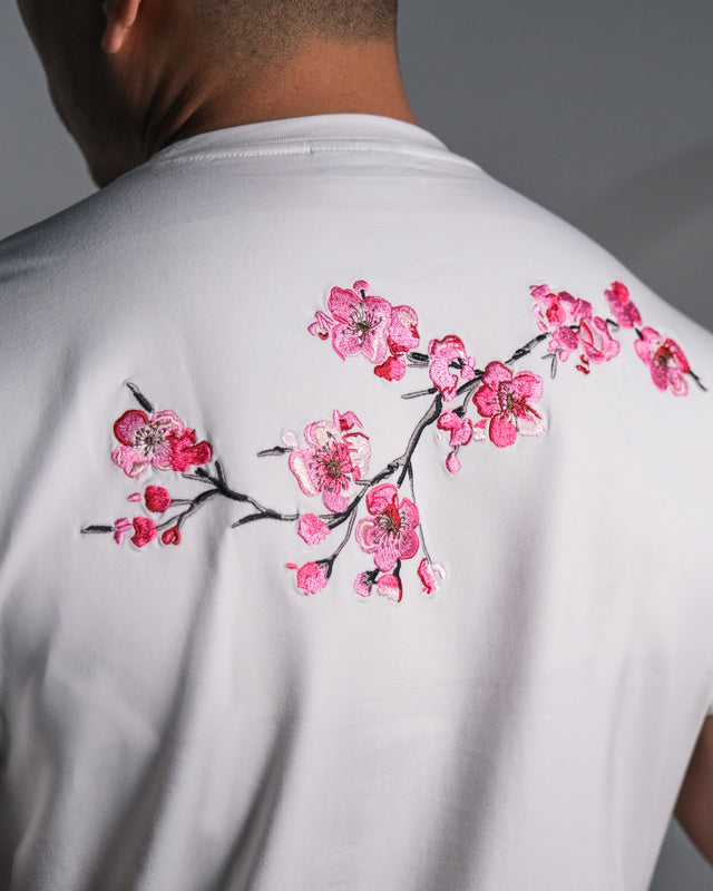 Embroidered Sakura Legacy T-shirt - White
