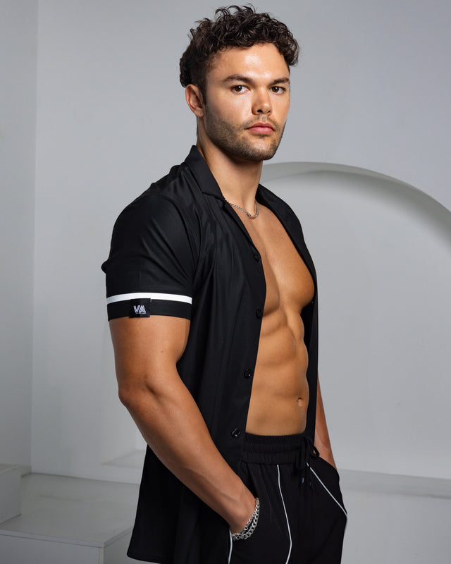 Men's Ice Silk Shirt - Black