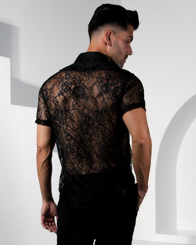 Adorné Lace Shirt - Black