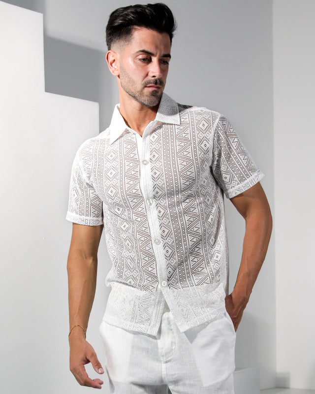 Kalon Lace Shirt - White