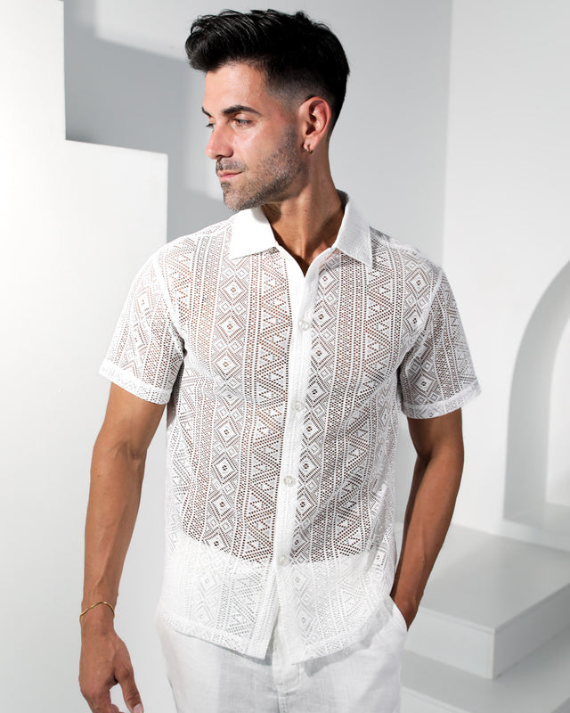 Kalon Lace Shirt - White