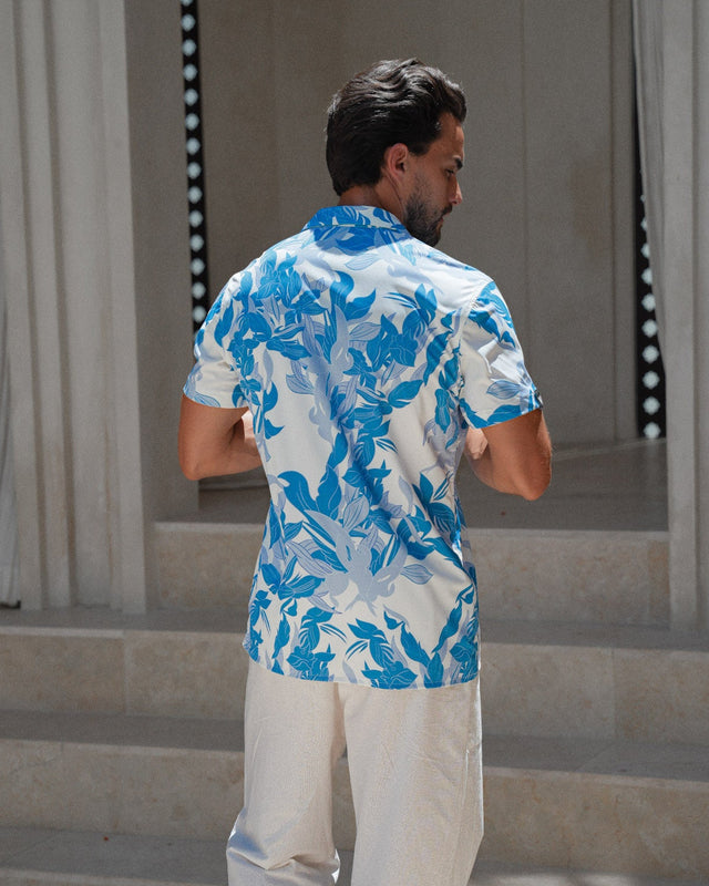 Men's Ice Silk Shirt - Winter Bloom
