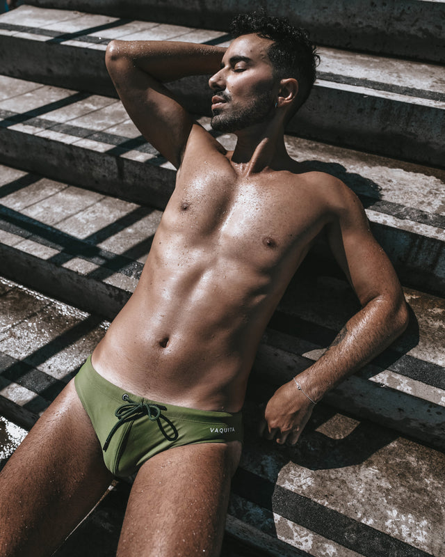 Army Green - Enhancing Swim Brief