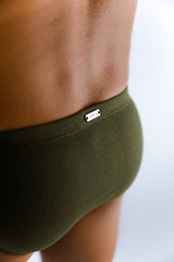 Ribbed Underwear PACK of 3 - Army Green