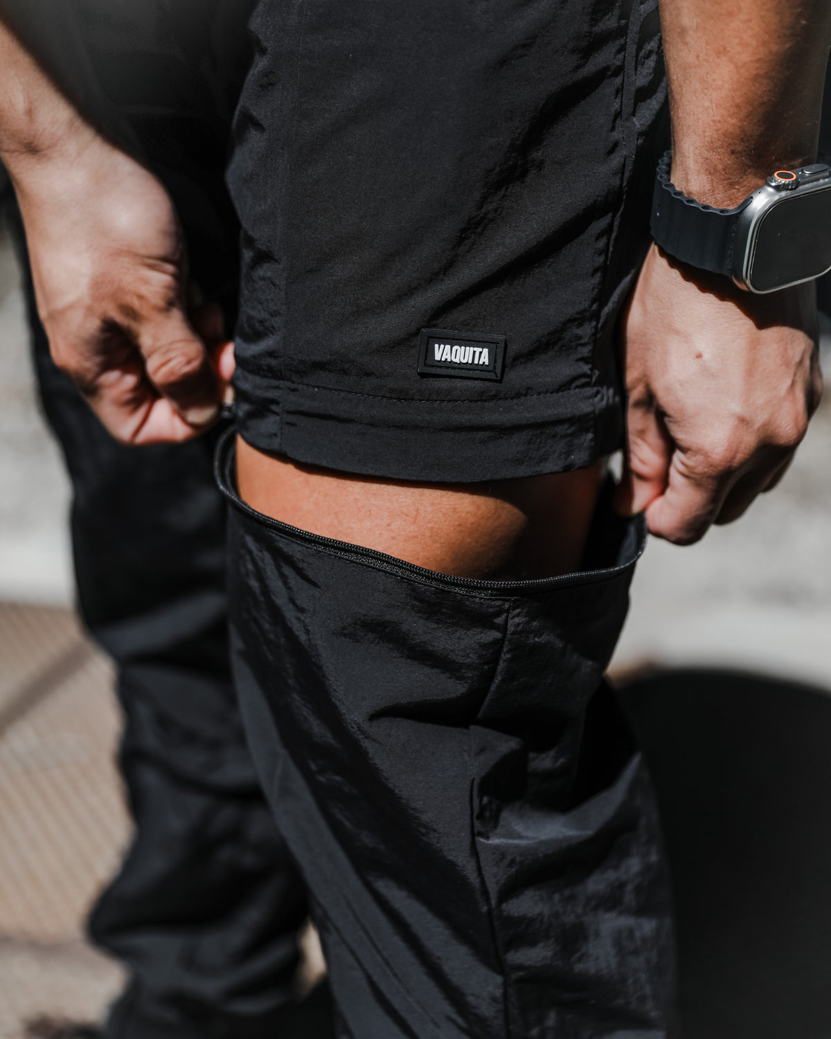 Tiered Parachute Cargo Pants - Black – Vaquita The Label