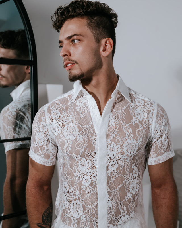 Adorné Lace Shirt - White