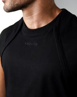 Xavier Tank - 100% Cotton Classic Fit - Black