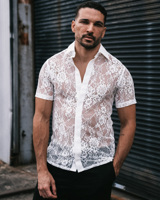 Adorné Lace Shirt - White