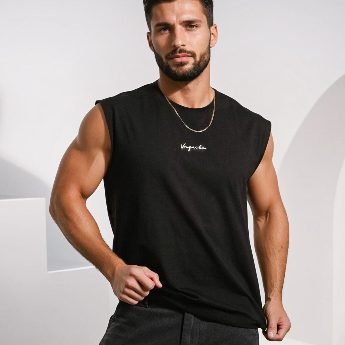 Rexton Classic Muscle Tank - Black – Vaquita The Label