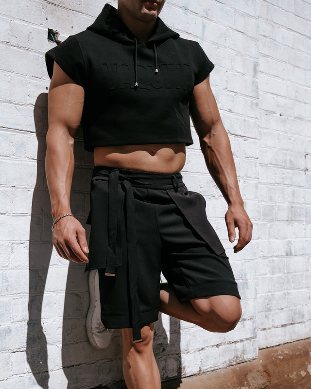 Men’s Tailored Samurai Shorts - Black