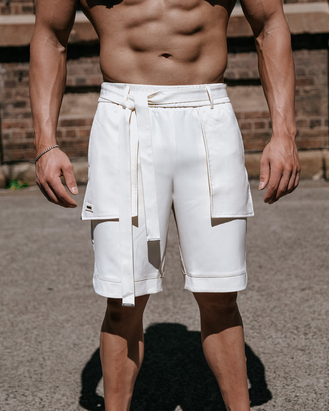 Men’s Tailored Samurai Shorts - Beige