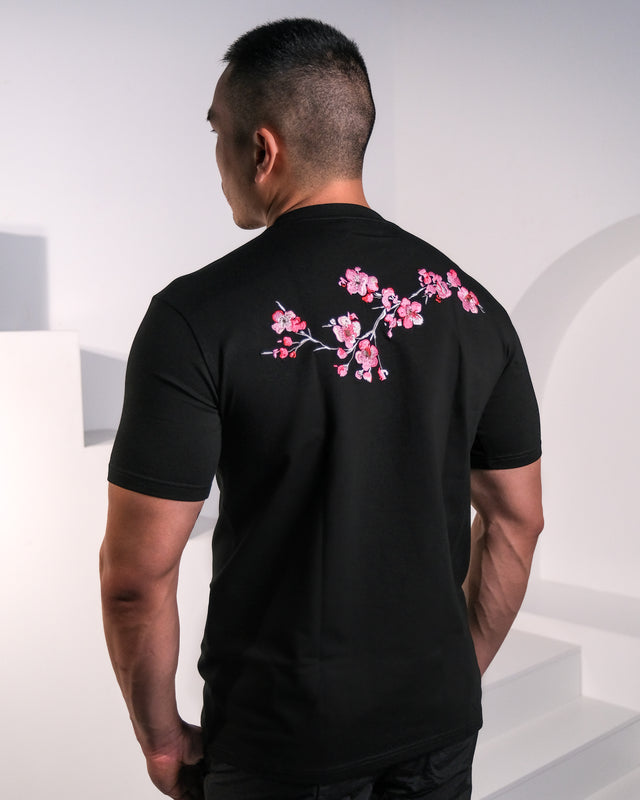 Embroidered Sakura Legacy T-shirt - Black