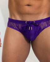 Ultra-fine Lace Enhancing Swim Brief - Amethyst