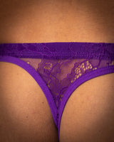Ryker Ultra-fine Lace Thong - Amethyst