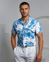 Men's Ice Silk Shirt - Winter Bloom