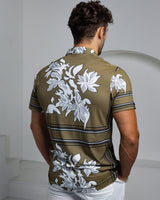 Limited Edition - Men's Ice Silk Shirt - Retro Floral