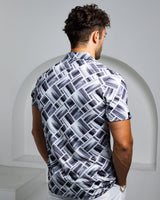 Men's Ice Silk Shirt - Brush Strokes