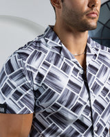 Men's Ice Silk Shirt - Brush Strokes