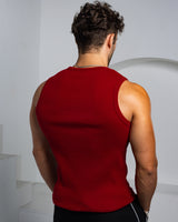 Neo-Urban Zipper Muscle Tank - Merlot