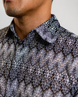 Men's Textured Shirt Classic Fit - Batik Pattern