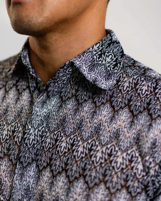 Men's Textured Shirt Classic Fit - Batik Pattern