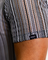 Men's Textured Shirt Classic Fit - Black/Grey Stripes