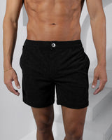 Dion Breathable Corduroy Shorts 6"- Black