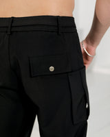 Men’s Tapered Adjustable Samurai Trouser - Black