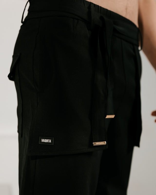 Men’s Tailored Samurai Shorts - Black