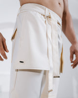 Men’s Tailored Samurai Shorts - Beige