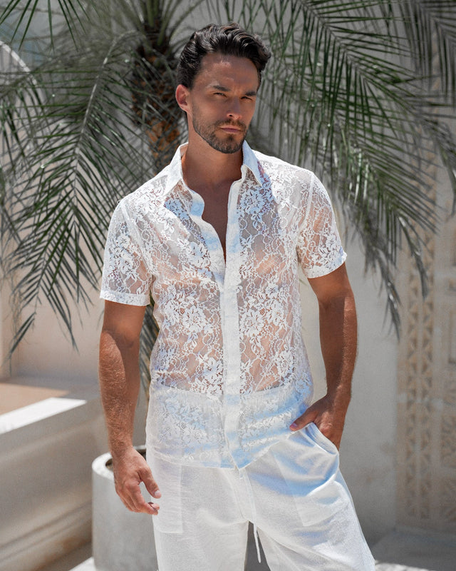 Adorné Lace Shirt - White