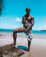 Monochrome Palm Tree - Sand-Free Beach Towel